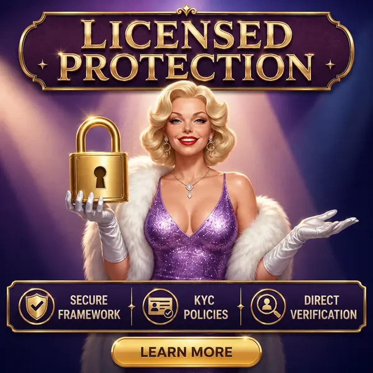 Personaggio che presenta processo di verifica sicuro presso License Framework and Player Protection